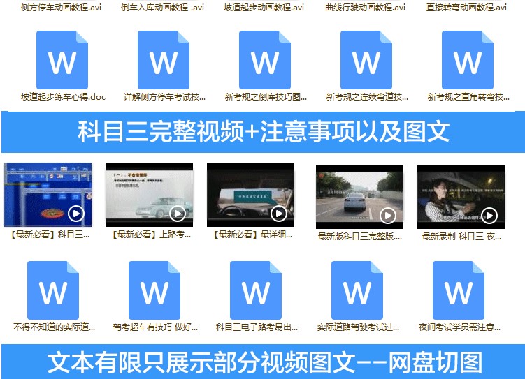 轻松考驾照汽车考试通关视频教学 多套小车C1驾驶教程