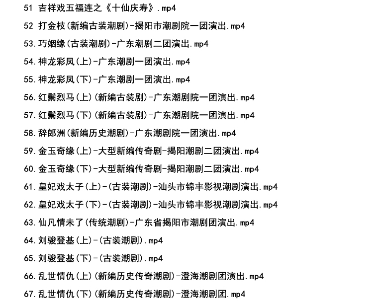 潮剧全剧下载-潮剧选段视频-潮剧mp3大全下载
