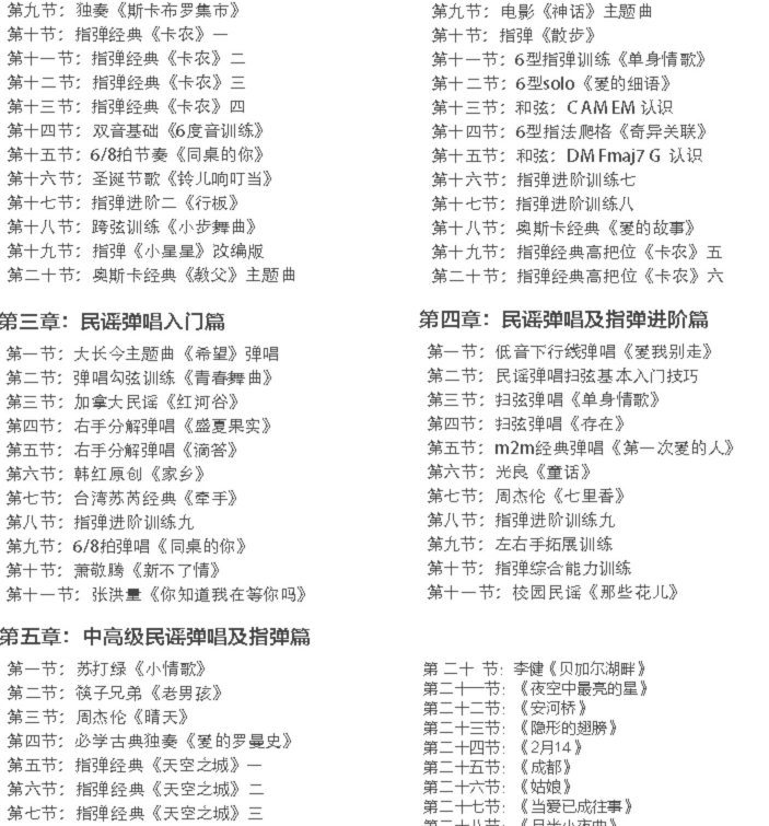 八套吉他自学入门视频课程合集打包_吉他零基础入门教学视频课程