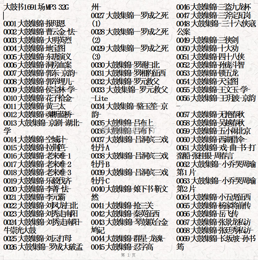 全网最全大鼓书大鼓书mp3 mp4视频合集打包下载-大鼓书全集-河南山东河洛大鼓书