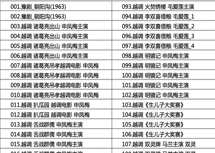 河南越调大全_越调全场戏全集全剧合集mp3 mp4高清视频打包下载