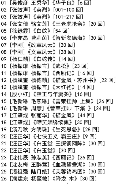 苏州评弹视频全场戏全剧合集打包下载_苏州评弹mp3下载_苏州弹词全集