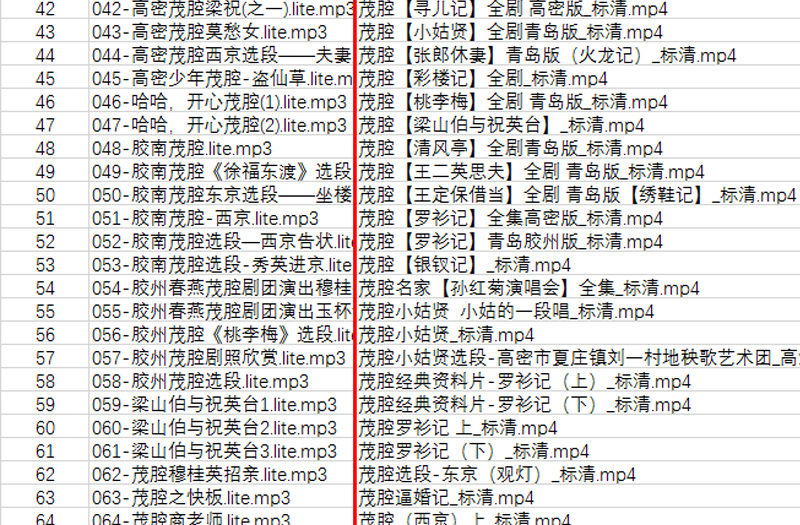 山东高密茂腔戏曲大全_茂腔mp3 mp4高清视频全剧全场戏合集打包