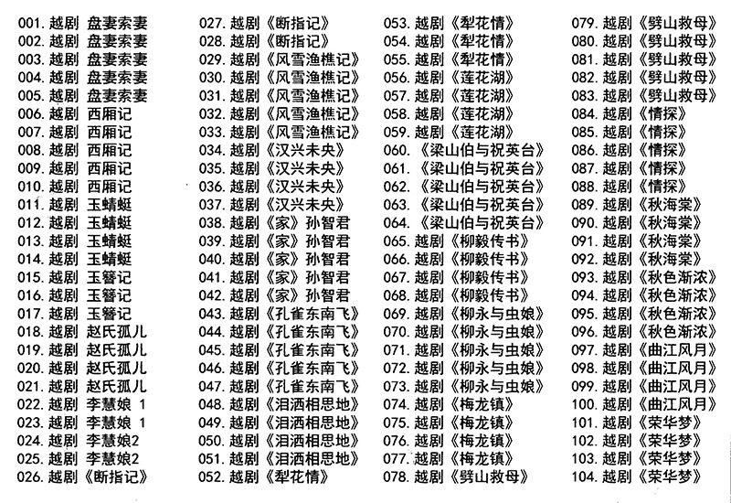 3985部越剧全集mp3音频高清视频全剧合集打包下载