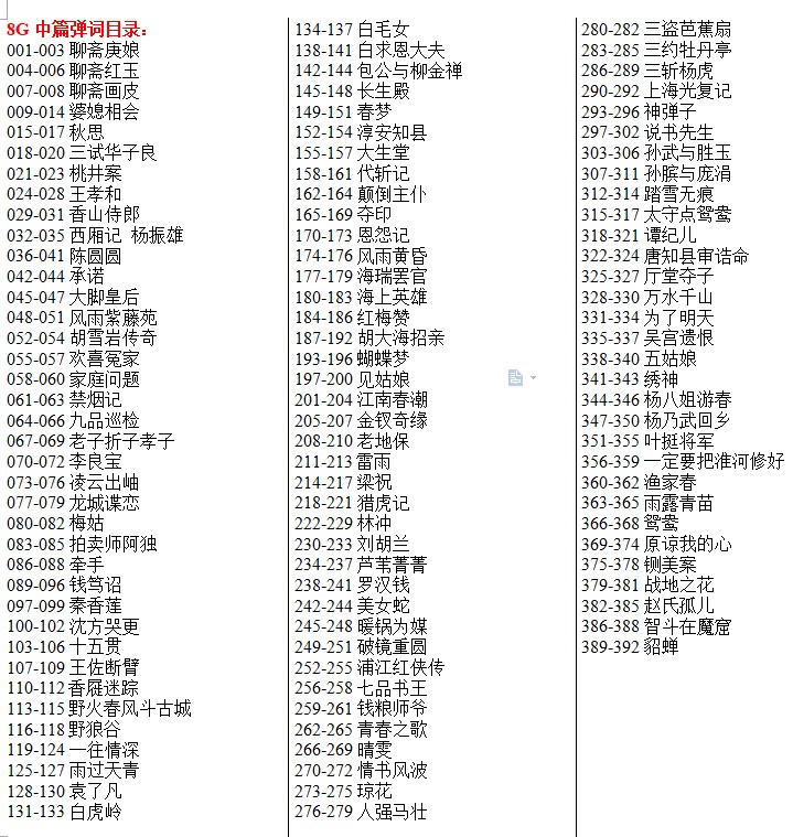 苏州评弹视频全场戏全剧合集打包下载_苏州评弹mp3下载_苏州弹词全集
