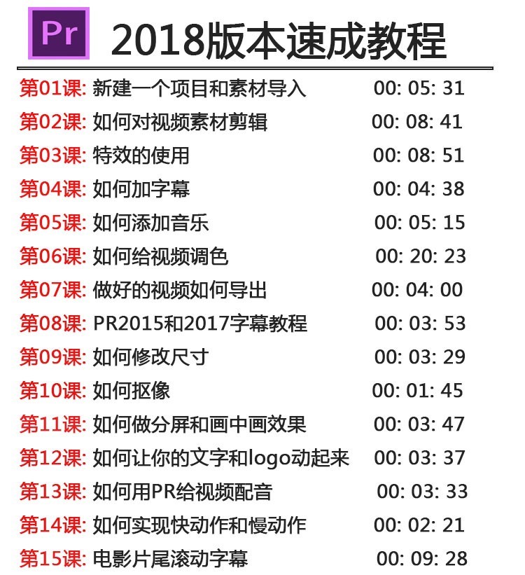 adobe premiere视频教程合集打包下载