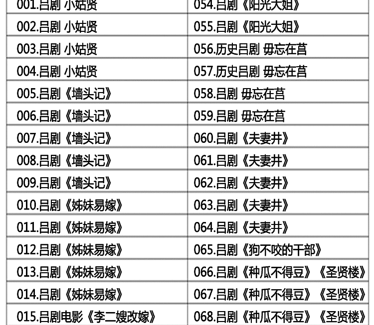 山东吕剧大全-音频mp3-视频mp4全剧合计全集打包下载