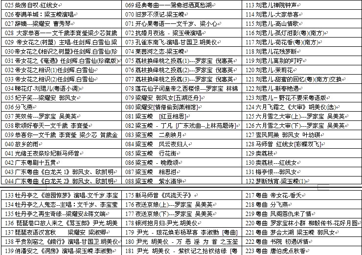 粤剧名曲全剧MP3、视频大全打包下载