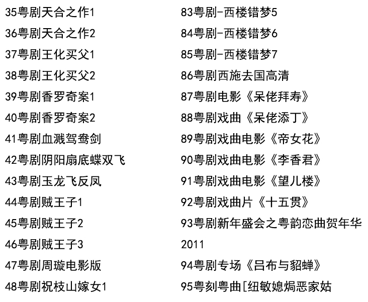 粤剧名曲全剧MP3、视频大全打包下载