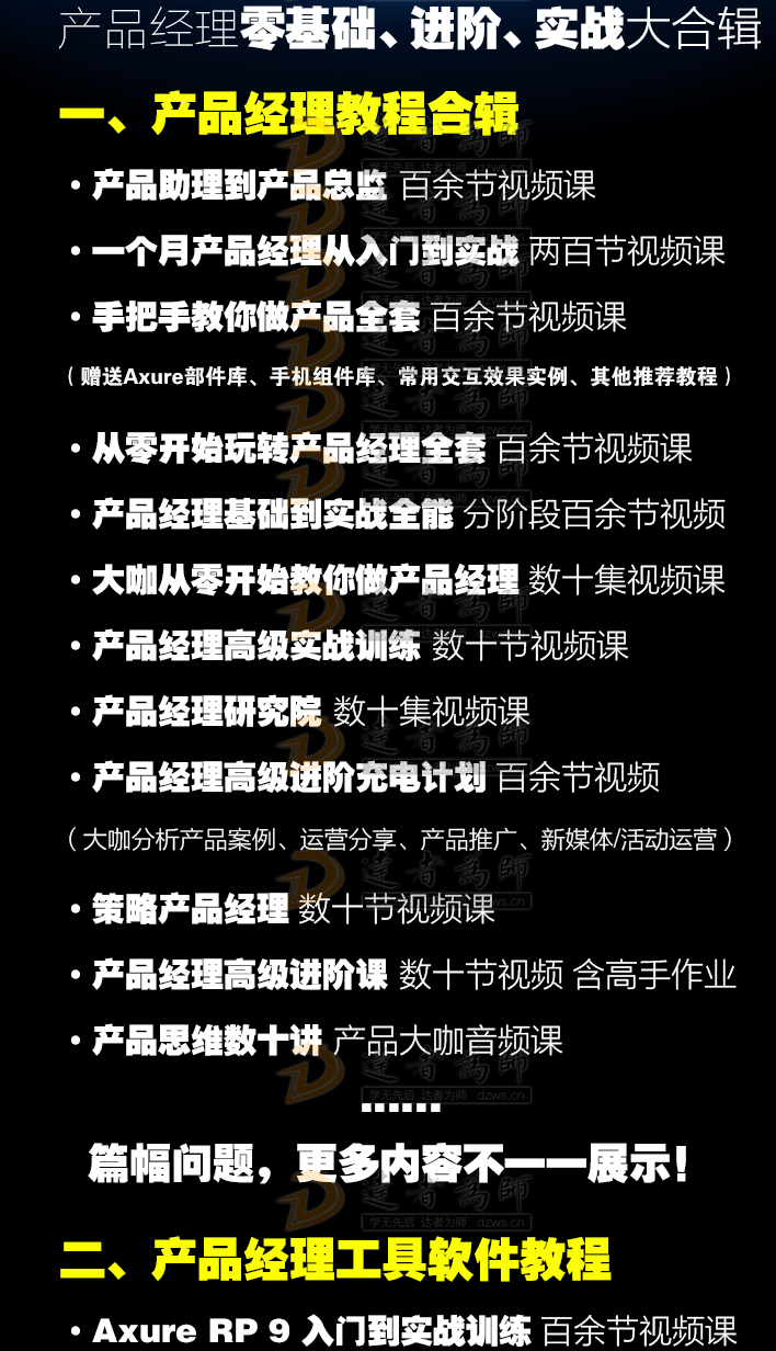 全新产品经理培训视频教程大全 Axure模板 rp9与8视频教程元件库模板下载