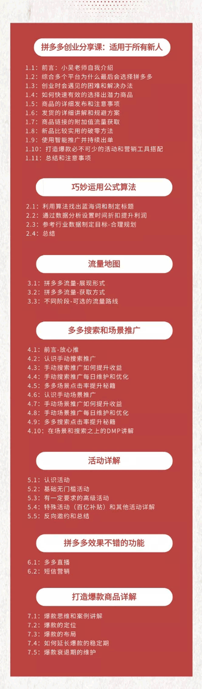 拼多多新人打造爆款创业课