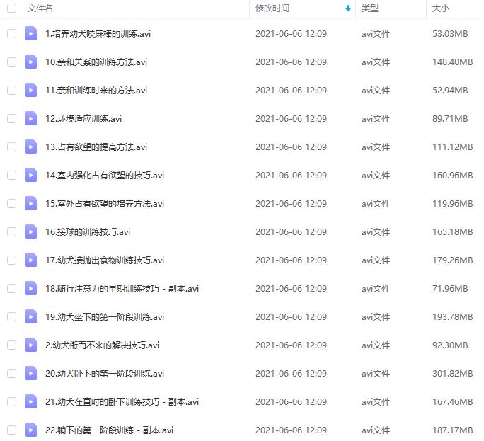 最实用齐全的训狗视频教程下载