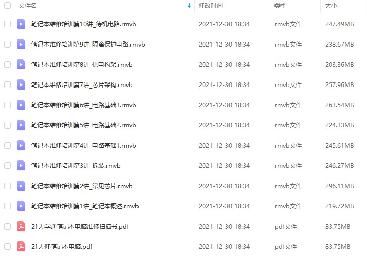 笔记本电脑维修教程培训讲座37讲