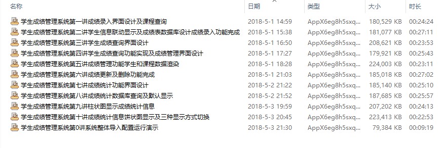 Java Swing学生信息管理系统4阶段化教程视频 含源码