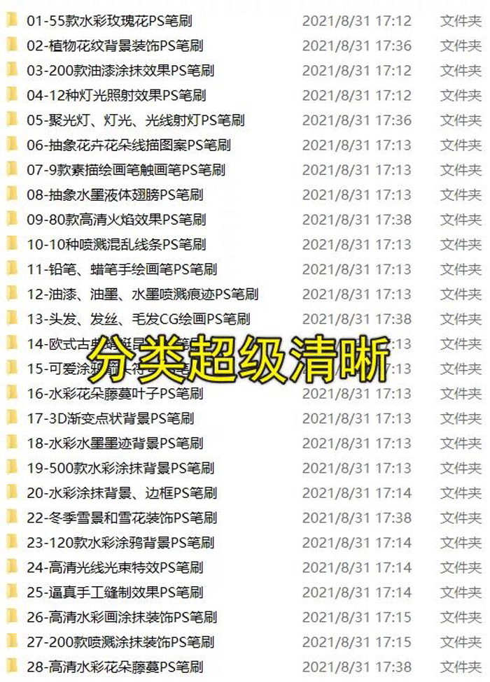 PS笔刷大全156套设计类笔刷合集（ps笔刷素材包 百度网盘）